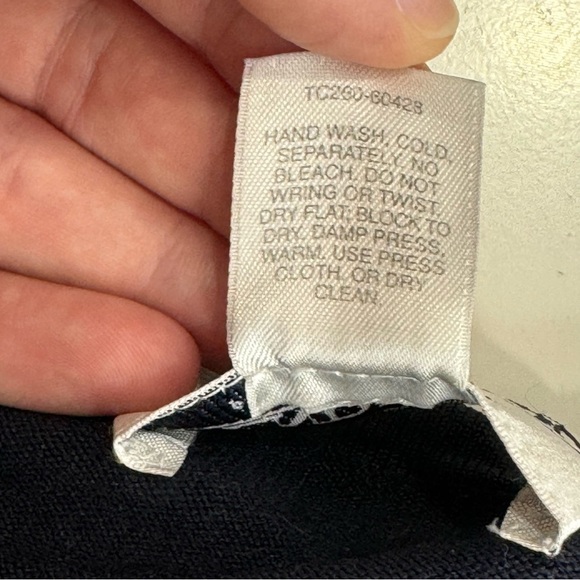 Pendleton cardigan sweater silk blend navy ivory tan stripes Small - Picture 8 of 9